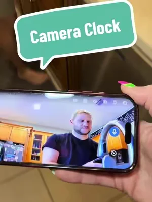 This camera clock helps us keep an eye on the house while we are gone @Noahtec #cameraclock