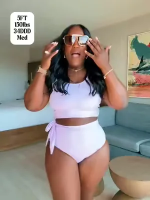 Yonique Two Piece Tummy Control Swimsuits - U-back High Waisted Bikini Modest Bathing Suit Two Piece Vacation Swimwear for Women. ##SwimWeek##Summervibes##dealsforyoudays##summerwins##tiktokshopsummerturnup