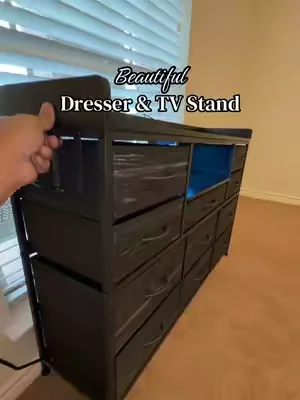 Dresser and TV Stand with built in plugs. Great for a kids bedroom or gameroom