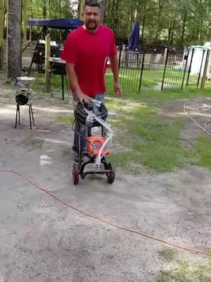 #I 【Father's Day Gift】VEVOR High-Pressure Stand Airless Paint Sprayer with Cart, Cleaning Brush, Hose, Extension Rod, Nozzles & Paint Sprayer Accessories - Electric Home Improvement Machine for House Exterior, Interior Walls