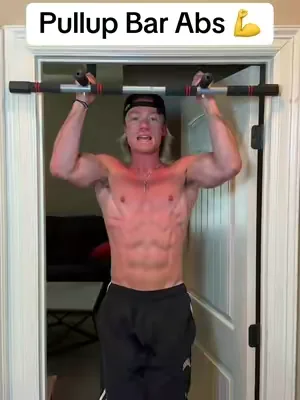 Ab workout routine with a pull-up bar 💪  #pullupbar #abs #workout #absworkout #calisthenics 