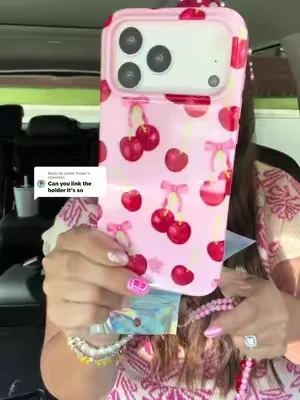 Replying to @Jamie Troyer @velvetcaviar adorable cherry phone charm 