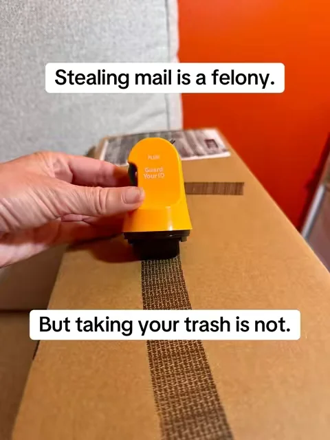 … because these cover up your personal information and make it illegible. The Guard Your ID rollers are a great thing to have to help prevent identity theft. Identity theft protection is something to think about when you throw away trash. 🗑️ 