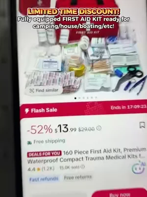 Get this fully equipped FIRST AID KIT on a huge sale now!  #tiktokshop #summer2026 #boating #firstaid #lifeguard  *Final price, shipping, coupons, and discounts may vary depending on your TikTok account, available offers, and ongoing promotions. Please refer to the product listing for the most current pricing and details. 