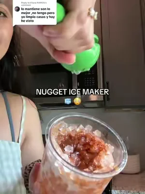 Replying to @Eliana RAMOS la uso bastante ahorita para mis bebidas de verano! ‼️☺️  #nuggeticemaker #icemachine #icemaker #summermusthaves #nuggetice 