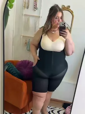 Trying the viral plus size friendly Faja and honestly I think I could go down a size 👀 I’m a size 24W and 5’6” wearing the 3X in this plus size piece! #DealsForYouDays #TikTokShopCreatorPicks #SummerWins #weeklydeals 
