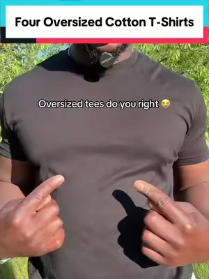 Four oversized 100% cotton tees for an amazing price. #oversizedshirt #mensfashion #cottontshirt #mensstyle #tshirt 