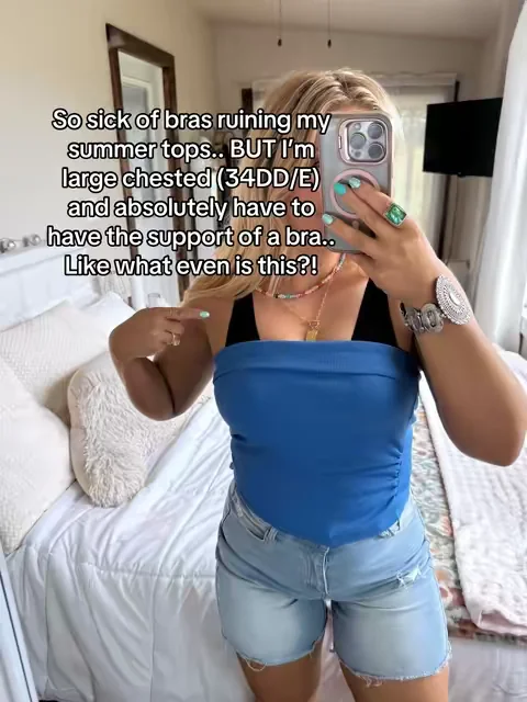 And I say that with my chest out! I’m a 34DD/E and yall this HSIA Bella strapless Minimzer holds up and doesn’t ruin my cute summer tops! They also just released it in the cutest colors like butter yellow and sky blue! 🩵✨🦋🧈🥐 #hsia #hsiabra #straplessbra #tiktokshopsummerturnup #dealsforyoudays @Hsia-Bras 
