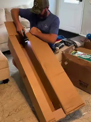 The Fanttik electric cutter is so nice for people who need to break down a lot of boxes! #fanttik #fanttiktools #cardboardcutter #contentcreator 