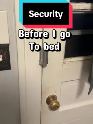 I don't go to bed without locking my back door with this door lock! #doorlock #homesecurity #breakinprevention #security #prevention 