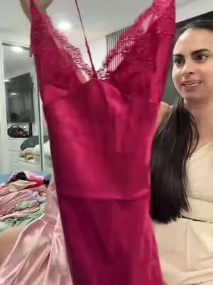 Women's Embroidered Lace Satin Sexy Sleepwear Set, Womenswear Adjustable Thin Straps Nightgown with Lace Lingerie, Comfortable All Seasons Loungewear, Fitted, Satin Pyjama Dress, Elegance##pijama##pyjama##dealsforyoudays