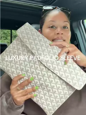 A luxury find I couldn't pass up! 💸 Quality is 10/10! #A4 #luxurylifestyle #luxuryfinds #laptopsleeve #clutch