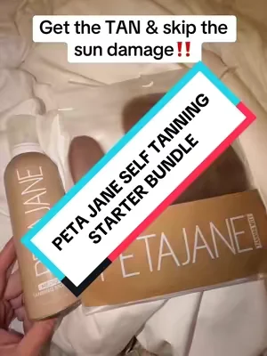 The Starter Bundle - Medium Shade Peta Jane Beauty Self-Tanning mousse & Self-Tanning Mitt for All Skin Types #selftanner #selftanningmousse #petajane #vegan #tiktokshopcreatorpicks @Peta Jane Beauty 