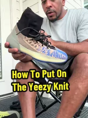 Replying to @xcudd3r How to put on the Yeezy Knit sneaker #yeezyknit #yeezy #dealsforyoudays 