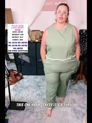 Plus Size Women's Luxury Trimmed Everyday Casual Set, Tank Top and Wide Leg Pants with Pockets, Slimming Two-Piece, Comfortable, Stylish Outfit