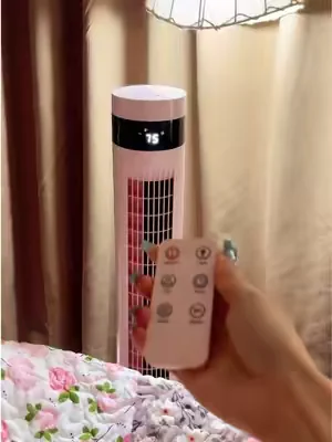 El ventilador perfecto 🥶❄️🩷#towerfan #pinkfan #ventilador #ventiladores #aireacondicionado 