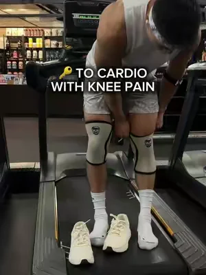 Knee pain while cardio? @Gymreapers #gymreapers #kneepain #kneesleeves 