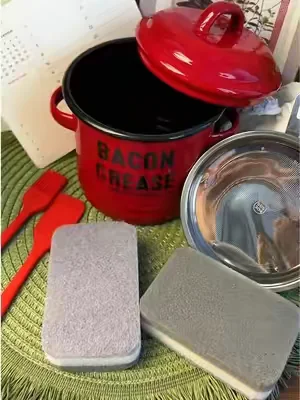 Este es el frasco vintage de grasa más cool#kitchengadgets #KitchenHacks #vintage 