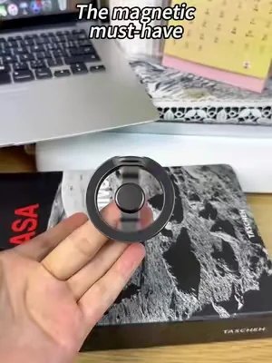 Folds flat. Packs small. #magneticphonestand #fidgetspinner #phoneholder #coolgadgets #fidgettoy 