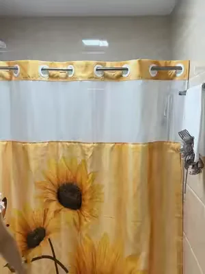 Your Bathroom Deserves This Upgrade#showercurtain #hooklessshowercurtain #tiktokmademebuyit #foryoupage #freeshipping 