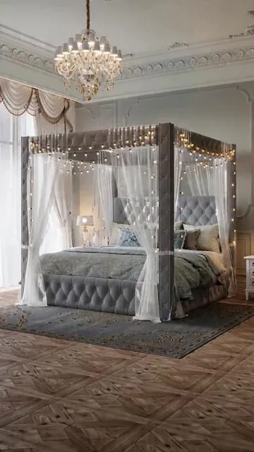 POV: Your dream bedroom just dropped 🌟 King-size canopy bed with velvet headboard + charging station? YES. No box spring needed! ✨ #DealsforYouDays #BedroomGoals #LuxuryBed #TikTokMadeMeBuyIt #HomeDecor #Summervibe #weeklydeals #Amerlife #DealsForYouDays #SummerWins #indoorfurniture #furniture #SummerGarden #FathersDayGift