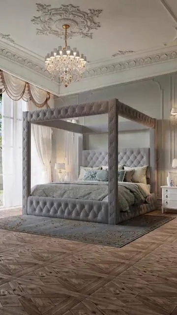 Stop scrolling—this canopy bed is *everything* 🛏️✨ 74.8" tall, velvet headboard, AND a charging station? YES. No box spring needed! 💸 #DealsforYouDays #CanopyBedGoals #LuxuryBedroom #TikTokMadeMeBuyIt #BedroomGoals