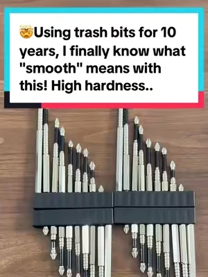 🤯Using trash bits for 10 years, I finally know what "smooth" means with this! High hardness, wear-resistant, and ZERO slipping! Whole set with FREE shipping, even pros are obsessed! 🔥#drillbits #hardwood #toolloversmusthave #carpenter #homediy 