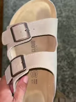 Why would you spend over 100 for a sandal when you can get the same sandal but made better, softer and comfier for a fraction of the price?  #sandal #comfy #mom #dealsforyoudays #summerwins @Project Cloud Shoes 