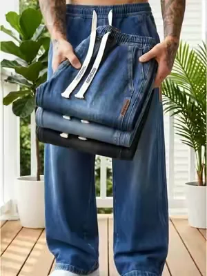 Big belly guys, your perfect jeans finally here, elastic high comfort waist#pants #mensfashion #comfystyle #DailyWear #jeansformen #jeansoutfit 