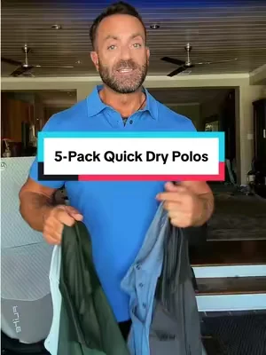 These 5-Pack Men’s Quick Dry Polo Shirts are lightweight, breathable, and made to keep you comfortable from the office to the golf course and everywhere in between. Clean fit, moisture-wicking fabric, and incredible value all in one pack. #menspoloshirt #poloshirt #mensstyle #SummerVibes #DealsForYouDays 