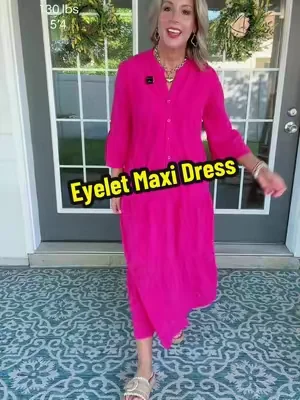 The eyelet design on this dress is beautiful. Definitely a boutique dress without the boutique price. #summerdress #maxidress #summerwins #dealsforyoudays #tiktokshopdealsforyoudays @CHOUYATOU 