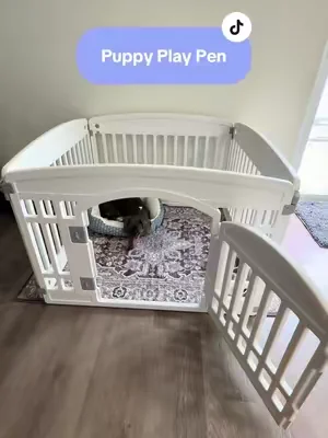 Replying to @MelissaCrump A happy puppy and a little peace of mind? Yes, please. This playpen has been a game-changer for keeping my pup safe and entertained. 🐾💕 #DealsForYouDays #DogLover #PetFavorites #PuppyLife #tiktokmademebuyit 