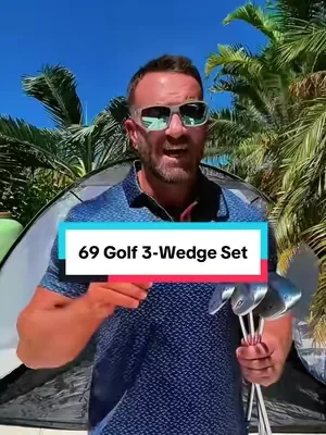 The 69 Golf 3-Wedge Set gives you a 54°, 60°, and the iconic 69° wedge to help you hit cleaner chips, softer landings, and higher flop shots with more confidence. Whether you’re escaping bunkers or attacking the pin, this set is built to improve your short game. #golfclubs #golftips #golfgear #SummerVibes #DealsForYouDays 