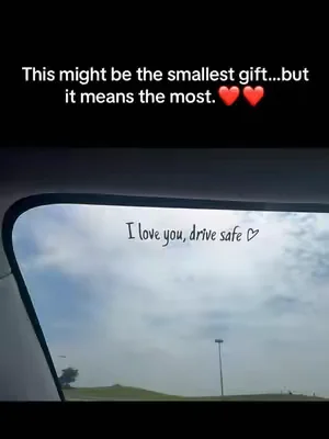 This might be the smallest gift…but it means the most.❤️❤️#iloveyoudrivesafe #carstickers #stickershop #carsaccessories #tiktokmakemebuyit 