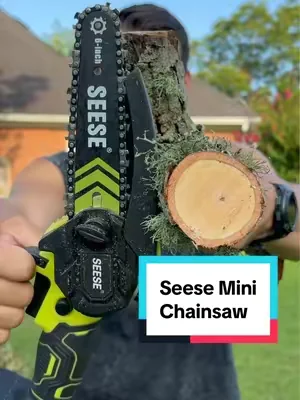 This little chainsaw has become my favorite yard tool. #chainsaw #seese 