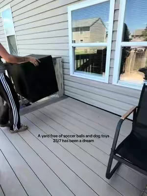 I’m impressed, honestly  #outdoorstorage  #MomsofTikTok  #yardcleanup  #deckbox  #dealsforyoudays 
