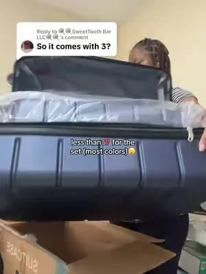 Replying to @🍭🍭SweetTooth Bar LLC🍭🍭 Yes! If you choose set of 3. You can also just choose 1 piece by size. #luggageset #dealsforyoudays #tiktokshopblackfriday 