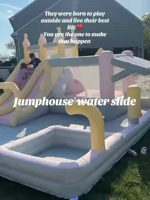 You’ll never see a bigger smile #jumphouse #waterslide #bouncehouse #toddlermoms 