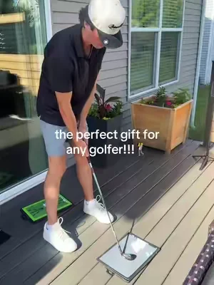 golf at home with this no ball simulator!!! #golfdaddy #golfsimulator #golftiktok #golf 