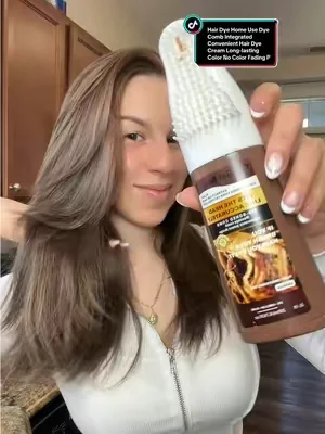 Envío gratis!!✅😍✨hermosos resultados !! Peine de tinte para el cabello para uso doméstico Crema de tinte para el cabello integrada y conveniente de larga duración Color Sin Color Desvanecimiento Esencia Vegetal Sin Daños en el Cabello Marrón Ceniza Rubio Ceniza Mechas Cuidado Suave del Cabello #hairdye #tinteparaelcabello #cuidadodelcabello #hairstyle #cabellosanoybrillante 