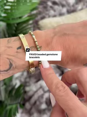 And I love how adjustable these gemstone bracelets are too @PAVOI  #gemstonebracelets #beadedbracelets #braceletstack #dealsforyoudays #tiktokshopcreatorpicks 