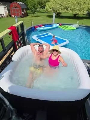 Turn your backyard into the ultimate summer hangout with this inflatable hot tub! 🫧 Seats up to 4–6 people, heats the water, and packs in 130 bubble jets for a relaxing spa experience—without the cost of a permanent hot tub. Perfect for weekends, evenings, and making the most of your outdoor space. #InflatableHotTub #OutdoorLiving #BackyardUpgrade #TikTokShopCreatorPicks #dealsforyoudays 