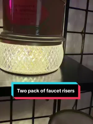 Beautiful 2 pack  of these faucet risers! They come in gold, silver or cranberry! #homedecor #qvc #dealsforyoudays #clearancefinds #risers 