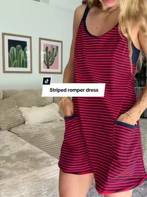 Cute and comfy romper dress #romperdress #summerdresses #casualdresses #dealsforyoudays #tiktokshopcreatorpicks 