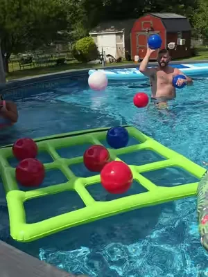 Who's winning the next pool battle? 🏖️ This giant inflatable tic-tac-toe game is the perfect way to keep everyone laughing and competing all summer long. Great for pool parties, family weekends, and backyard fun! #PoolGames #PoolParty #SummerFun #TikTokShopCreatorPicks #dealsforyoudays 