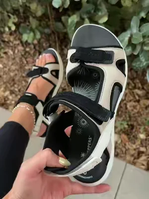 I wasn’t expecting much but these Clarks Cloudsteppers sport sandals are actually SO comfortable 🤍  ACTUALLY comfortable sandals you can wear all day. perfect resort sandals, vacation sandals, and honestly just my go-to sandals for beach days, Europe trips, and everything in between ✨ open toe sandals that are actually cute sandals too! 😮‍💨 #sandals #sandalsforwomen #sportsandals #qvc 