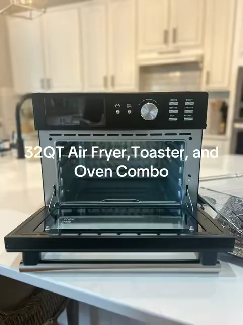 This is for anyone who says they don’t have enough room to cook for the whole family. This 32-quart oven fits a large pizza, multiple slices of toast, even a whole rotisserie chicken, but it still sits right on your countertop. It’s one of those purchases that makes cooking feel so much easier. #toaster #oven #airfryer #kitchen #dealsforyoudays 