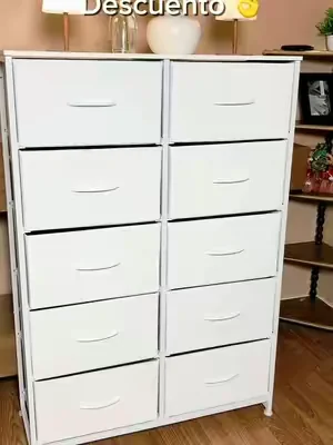 #dresser #dresserorganization #storage #homedecor #dealsforyoudays  cómoda de almacenamiento de 10 gabetas se tela estructura metálica, tapa de madera 
