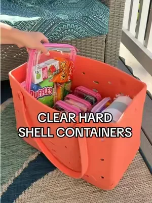 If you’re the type A mom, who likes to stay organized you will love these clear hard shell containers! #typeamom #organizedmom #stayorganized #organizationhacks #momhacks 