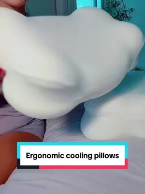 An ergonomic pillow that has a cooling pillow case and perfect for all position sleepers! #coolingpillow #ergonomicpillow #pillow #cervicalpillow #dealsforyoudays @Mellow Sleep Global @Mellow Sleep 